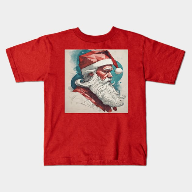 SANTA CLAUS illusrator design art Kids T-Shirt by nonagobich